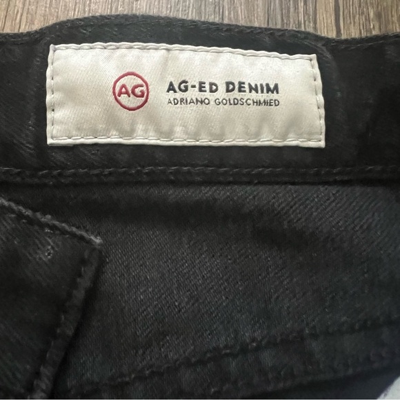 AG-ED ADRIANO GOLDSCHMIED Black Denim High Rise Vintage Straight Fit Jeans 27 R - Picture 7 of 15